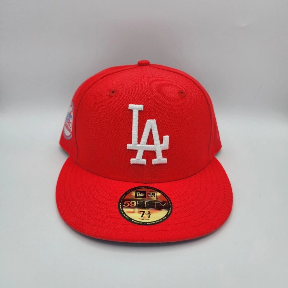 LA Dodgers Fitted Hat Cap 7 5/8 1980 All Star Game Patch New Era 59Fifty MLB